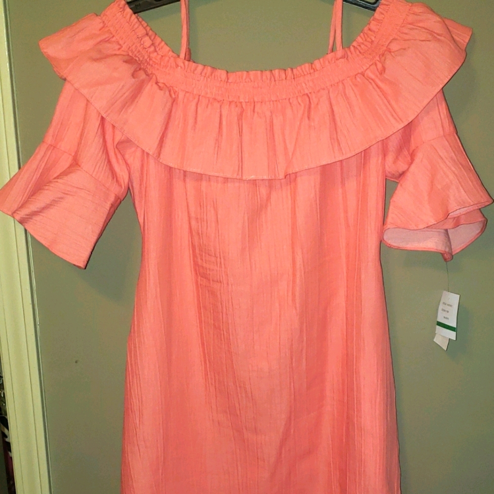 Coral knee length dress